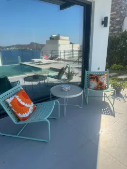 Panoramic sea and Yalikavak Bay view private villas